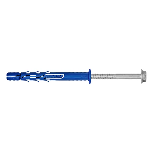 Дюбел пластмасов Rawlplug с опорен пръстен и патентен болт с периферия  ф 10x100 мм, R-FF1-N-K