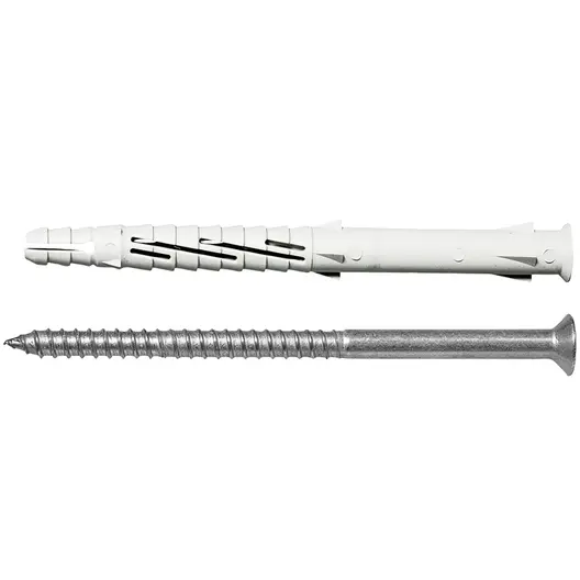 Дюбел пластмасов Upat с опорен пръстен и винт рамков  ф 10х120 мм, URDL T