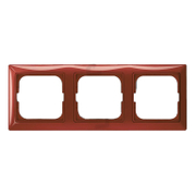 Декоративна рамка ABB за ключове и контакти три модула  червена, Basic55 - product - 028 ABB4144