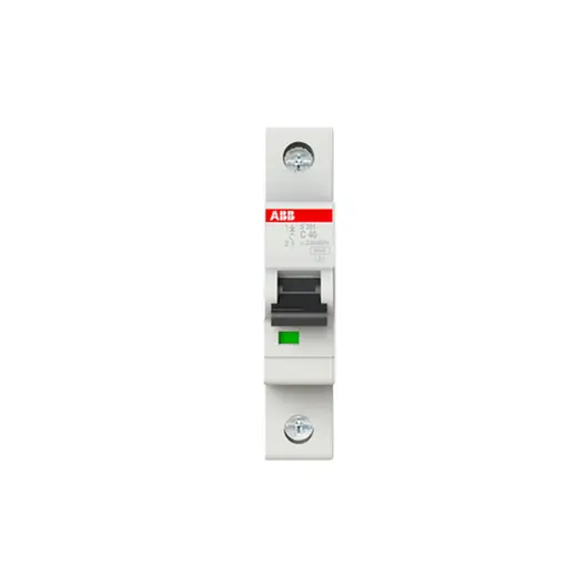 Автоматичен еднополюсен прекъсвач ABB за DIN шина крива C  40 A, 230 V, 6 kA, 1P, S201-C40