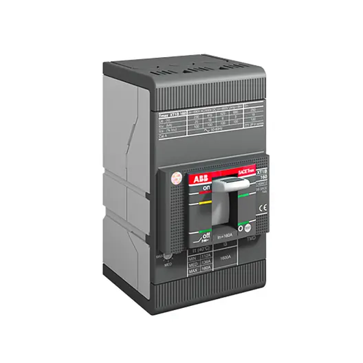 Прекъсвач мощностен ABB автоматичен тип А-1 фиксиран  160 A, 25 kA, 3P, 690 V, 87.5-125 А, Tmax XT1B 160 TMD 125-1250 3p F F