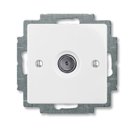 Розетка за кабелна TV ABB единична скрит монтаж, с монтажна рамка  20 IP, слонова кост, 1743-01-92-507 - product - 028 ABB4288