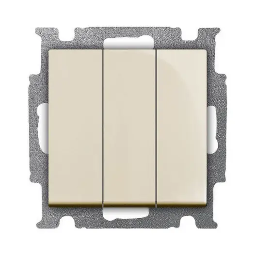 Електрически троен ключ ABB скрит монтаж  10 A, слонова кост, 106/3/1 UC-92-507
