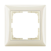 Декоративна рамка ABB за ключове и контакти един модул  слонова кост, Basic55 - product - 028 ABB4298