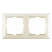 Декоративна рамка ABB за ключове и контакти два модула  слонова кост, Basic 55 2512-92-507 - product - 028 ABB4300