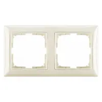 Декоративна рамка ABB за ключове и контакти два модула  слонова кост, Basic 55 2512-92-507