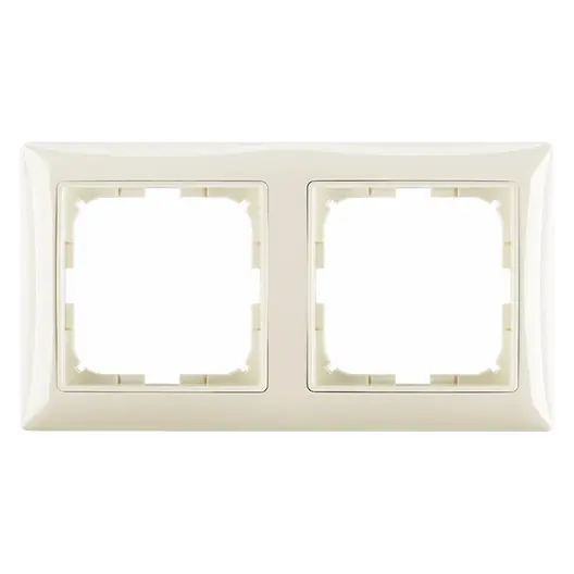 Декоративна рамка ABB за ключове и контакти два модула  слонова кост, Basic 55 2512-92-507