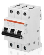 Автоматичен триполюсен прекъсвач ABB за DIN шина крива C  16 A, 400 V, 6 kA, 3P, S203-C16 - product - 028 ABB4328
