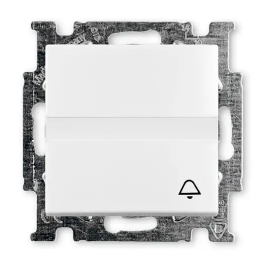 Ключ за стълбищно осветление ABB скрит монтаж с монтажна рамка  10 A, бял, 2026 UCN/KL-94-507