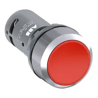 Бутонен превключвател ABB с пружинно връщане моноблок  1 A, 230 V, 1 NO + 1 NC, червен, CP1-30R-11