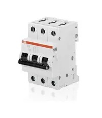 Автоматичен триполюсен прекъсвач ABB за DIN шина крива C  32 A, 400 V, 6 kA, 3P, SH203
