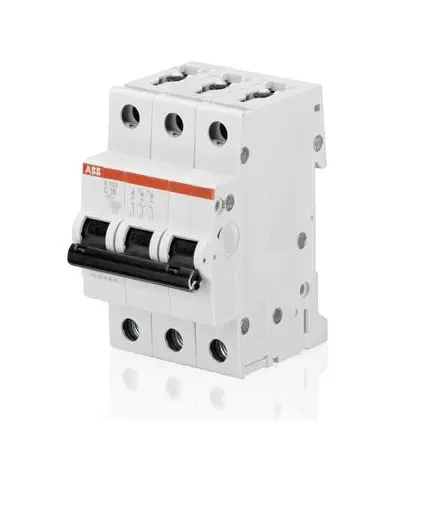 Автоматичен триполюсен прекъсвач ABB за DIN шина крива C  16 A, 400 V, 6 kA, 3P, SH203-C16