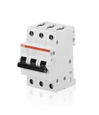 Автоматичен триполюсен прекъсвач ABB за DIN шина крива C  25 A, 400 V, 6 kA, 3P, SH203-C25
