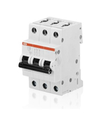 Автоматичен триполюсен прекъсвач ABB за DIN шина крива C  6 A, 400 V, 6 kA, 3P, S203-C6 - product - 028 ABB 792