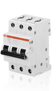Автоматичен триполюсен прекъсвач ABB за DIN шина крива C  20 A, 400 V, 6 kA, 3P, SH203-C20 - product - 028 ABB1127