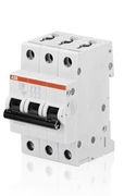 Автоматичен триполюсен прекъсвач ABB за DIN шина крива C  40 A, 400 V, 6 kA, 3P, SH203-C40 - product - 028 ABB1213