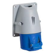 Електрически промишлен контакт ABB монофазен, стационарен за панелен монтаж  2P+E, 32 A, 44 IP, син, 232RS6 - product - 028 ABB1868