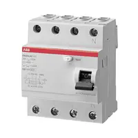 Дефектнотокова защита ABB 4P тип AC  40 A, 30 mA, 6 kA, FH204 AC-40/0.03