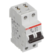 Автоматичен двуполюсен прекъсвач ABB за DIN шина крива B  10 A, 230 V, 15 kA, 2P, S202-B10 - product - 028 ABB2304