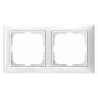 Декоративна рамка ABB за ключове и контакти два модула  бяла, Basic 55 2512-94-507