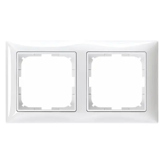 Декоративна рамка ABB за ключове и контакти два модула  бяла, Basic 55 2512-94-507