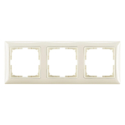 Декоративна рамка ABB за ключове и контакти три модула  слонова кост, Basic55 - product - 028 ABB3432