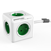 Разклонител електрически Allocacoc с кабел  1.5 м, 3x1.5 мм2, ШВПС-В / H05VV-F, зелен, 5 гнезда, PowerCube Extended - product - 028 ALC 108