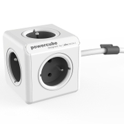 Разклонител електрически Allocacoc с кабел  1.5 м, 3x1.5 мм2, ШВПС-В / H05VV-F, сив, 5 гнезда, PowerCube Extended - product - 028 ALC 111