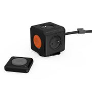 Разклонител електрически Allocacoc с кабел и ключ с ключ 1.5 м, 3x1.5 мм2, ШВПС-В / H05VV-F, черен, 4 гнезда, PowerCube Extended Remote - product - 028 ALC 148