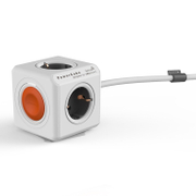 Разклонител електрически Allocacoc с кабел и ключ  1.5 м, 3x1.5 мм2, ШВПС-В / H05VV-F, бял, 4 гнезда, PowerCube Extended Remote - product - 028 ALC 149