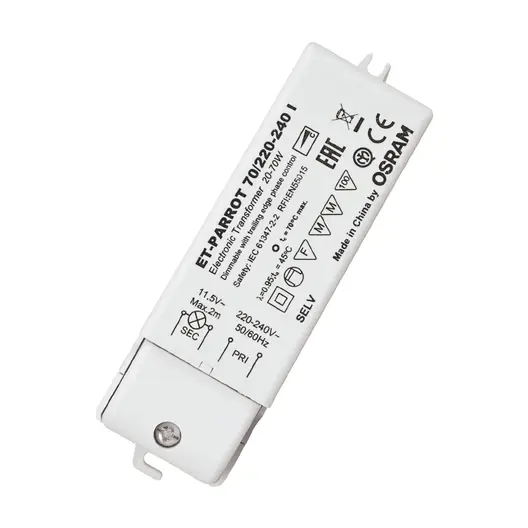 Трансформатор Osram за лампи тип луна  70 W, 12 V, 20 IP, ET-Parrot
