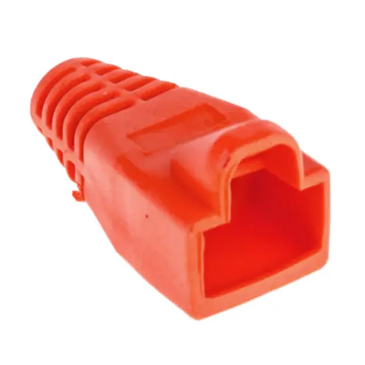 Защитен маншон за конектор за LAN кабел  RJ45, червен