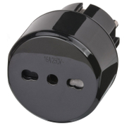 Електрически адаптор преход Hugo Brennenstuhl италианска към европейска система  16 A, 20 IP, черен - product - 028 BRS3728