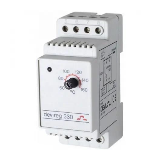 Терморегулатор Danfoss за подово отопление  3600 W, 16 A, от -10 до +10 °C, DEVIreg 330