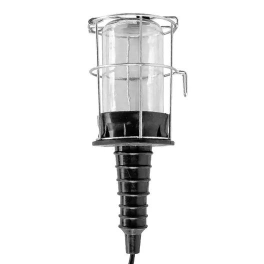 Лампа преносима Commel с предпазна решетка с кабел  5 м, 60 W, 220 V, E27, 115 мм, черен
