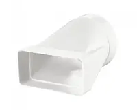 Преход Vents за PVC въздуховод  ф 100/120x60 мм, бял