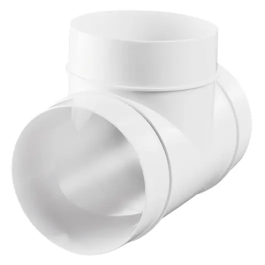 Тройник PVC Vents за кръгъл въздуховод  ф 150 мм, бял, 333