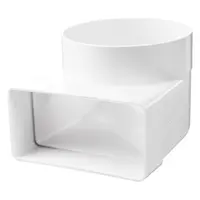 Коляно PVC Vents за въздуховод вертикално  ф 150/204x60 мм, бяло, 823