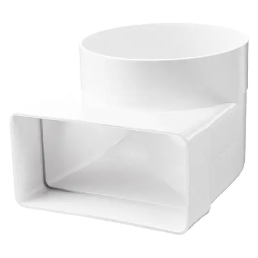 Коляно PVC Vents за въздуховод вертикално  ф 150/204x60 мм, бяло, 823