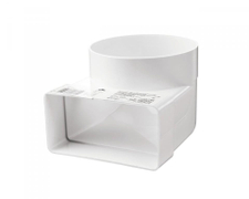 Коляно PVC Vents за въздуховод вертикално  ф 100/110x55 мм, бяло - product - 028 DTR2865