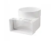 Коляно PVC Vents за въздуховод вертикално  ф 100/110x55 мм, бяло