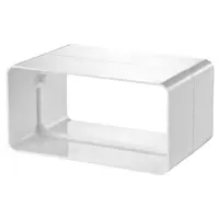 Съединител Vents PVC правоъгълен за въздуховод 110х55 мм, бял