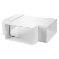 Тройник PVC Vents за правоъгълен въздуховод  90 °, 110х55 мм, бял