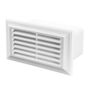 Решетка вентилационна Vents правоъгълна PVC  136x84 мм, бяла, 571 - product - 028 DTR3175