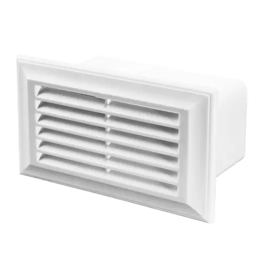 Решетка вентилационна Vents правоъгълна PVC  136x84 мм, бяла, 571