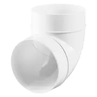 Коляно PVC Vents за въздуховод кръгло  ф 125 мм, бяло