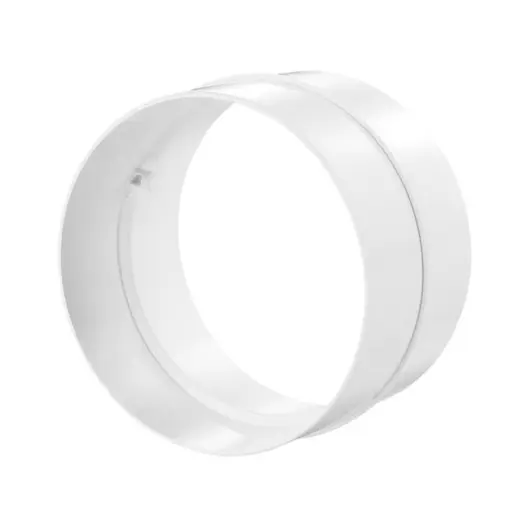 Съединител Vents PVC кръгъл за въздуховод ф 125 мм, бял