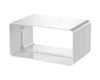 Съединител Vents PVC правоъгълен за въздуховод 204x60 мм, бял