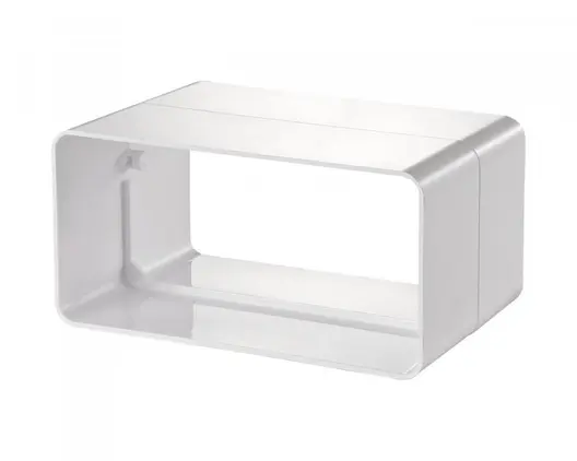 Съединител Vents PVC правоъгълен за въздуховод 204x60 мм, бял