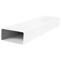 Въздуховод Vents PVC правоъгълен за вентилационна система 204x60х1500 мм, бял
